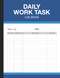 Daily Work Task Log Book