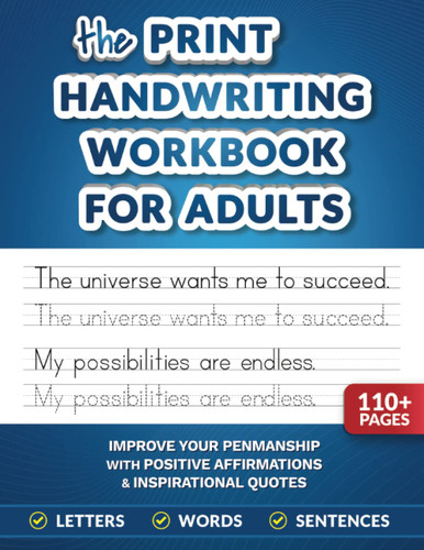 The Print Handwriting Workbook for Adults