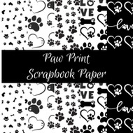 Paw Print Scrapbook Paper