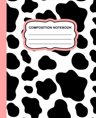 Cow Print Composition Notebook