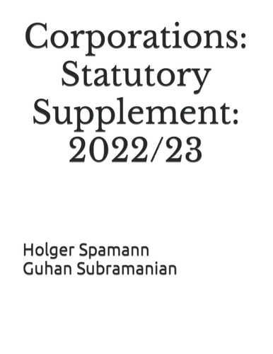 Corporations: Statutory Supplement: 2022/23