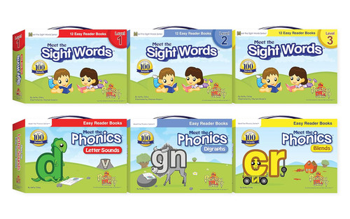 Meet the Sight Words & Meet the Phonics EASY READER BOOK Bundle with