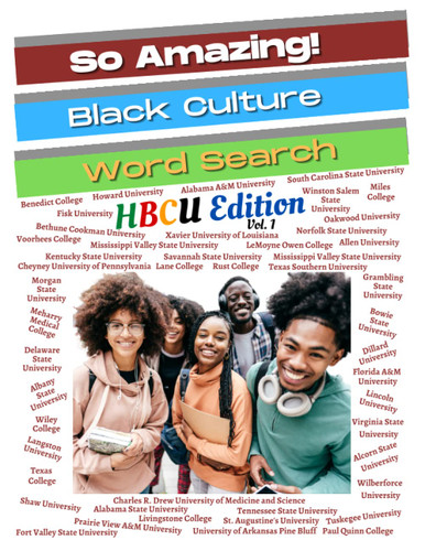 So Amazing! Black Culture Word Search HBCU Edition Vol. 1