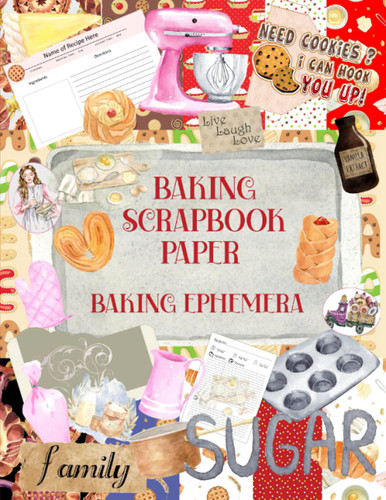 Baking Scrapbook Paper Baking Ephemera