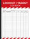 Lockout Tagout Logbook: Lockout Tagout Log Sheet Lockout Tagout