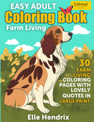 Farm Coloring Book - Easy Adult Coloring Book for Women.