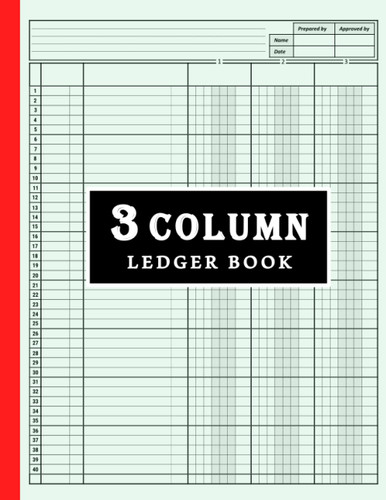3 Column Ledger Book