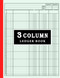 3 Column Ledger Book