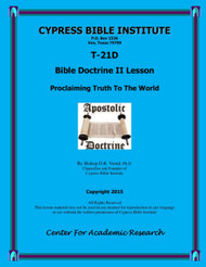 Bible Doctrine II Lesson