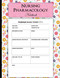 Nursing Pharmacology Notebook: A Blank Medication Template Notebook