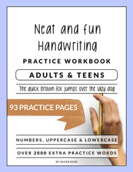 Neat and Fun Hand Writing Workbook For Adults and Teens