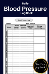 Blood Pressure Log Book For Daily Tracking