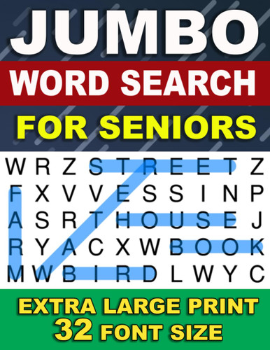 Jumbo Word Search For Seniors: 50 Extra large Print Puzzles: 1500