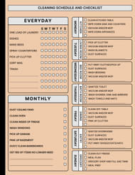 Cleaning Schedule & Checklist