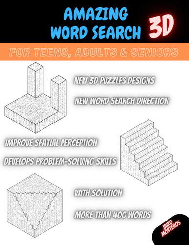 Amazing Word Search 3D: For Teens Adults & Seniors