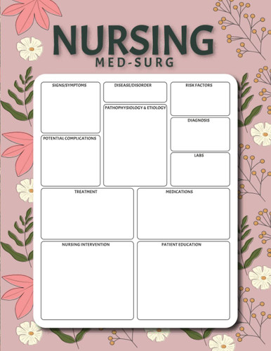 Nursing Med-Surg: Blank Template Notebook: The Perfect Blank Template
