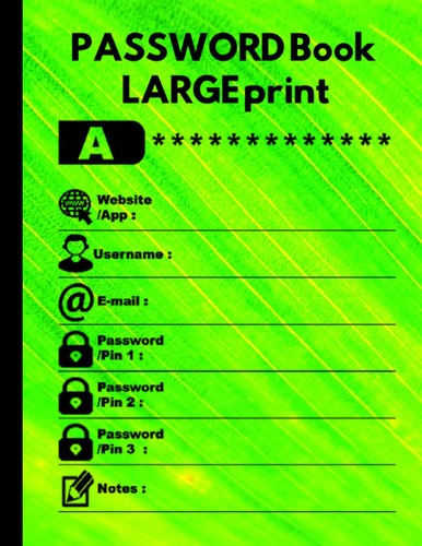 Password Book large PRINT
