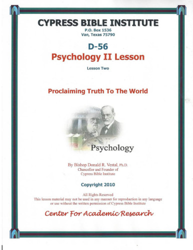 Psychology II Lesson