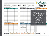 Baby's Daily Log Book For Newborns