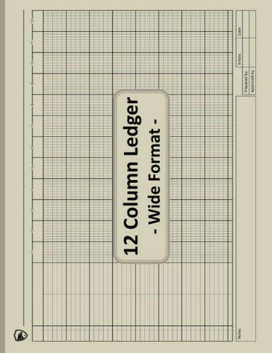 12 Column Ledger Book