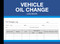 Vehicle Oil Change Log Book: Engine Service Tracker for Automobile