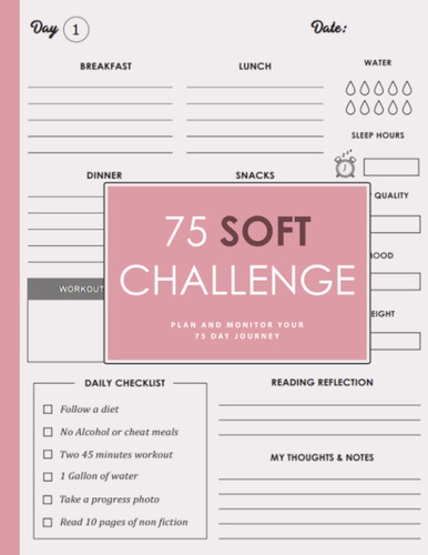 75 Soft Challenge Journal & Planner for Women