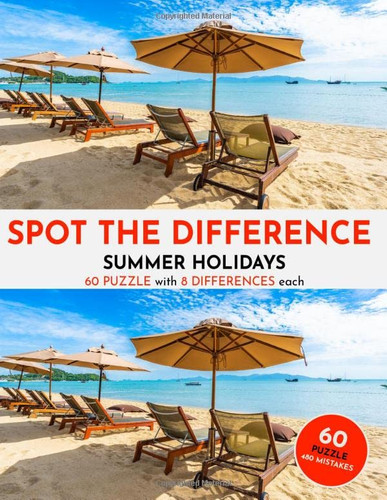 Spot the Difference Book for Adults & Teens - Summer Holidays - 60