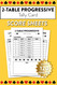 2-Table Progressive Tally Card Score Sheets