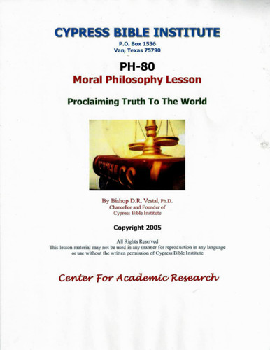 Moral Philosophy Lesson