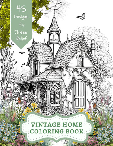 Vintage Home Coloring Book
