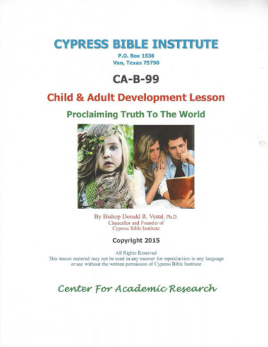 Child & Adult Development Lesson