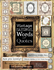 Words Sayings And Quotes Vintage Ephemera Collage Book