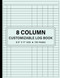 Customizable Log Book 8 Column