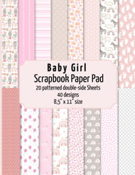 Baby Girl scrapbook paper pad