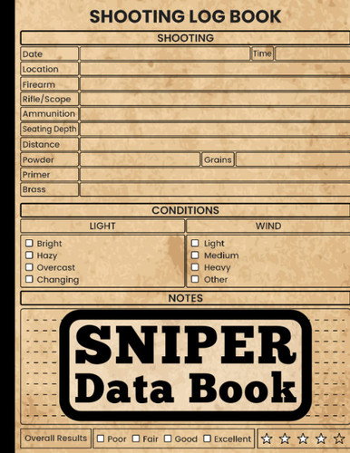 Sniper Data Book: Target Tracker A Comprehensive Shooting Log for