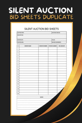 Silent auction bid sheets duplicate
