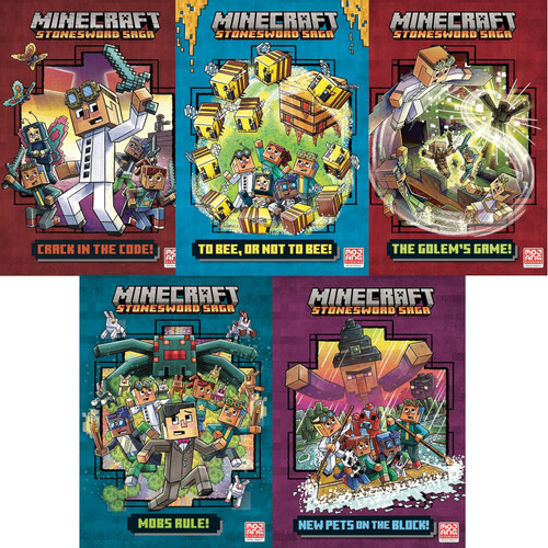 NEW! Minecraft Stonesword Saga Series 5 Books Set (Hardcover)