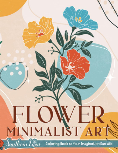 Flower Minimalist Art Coloring Book