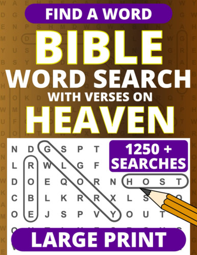 Large Print Bible Word Search - with Verses on Heaven