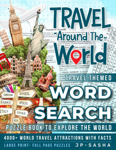 Ultimate Travel Word Search Puzzle Book for Adults Teens & Seniors