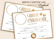 Dog Birth Certificate Logbook