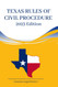 Texas Rules Of Civil Procedure Booklet