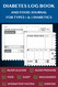 Diabetes Log Book & Food Journal for Types 1 & 2 Diabetics