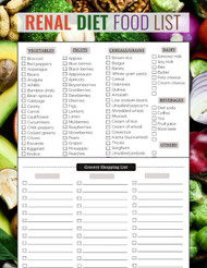 Renal Diet Food List