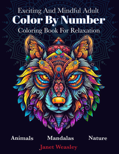 Exciting And Mindful Adult Color By Number Coloring Book For Relaxation