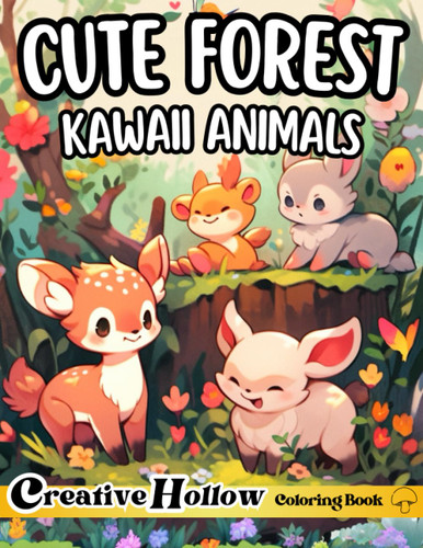 Cute Forest Kawaii Animals Coloring Book