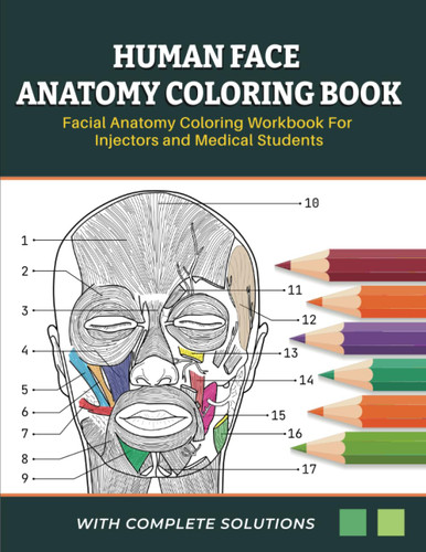Human Face Anatomy Coloring Book - Facial Anatomy Coloring Workbook
