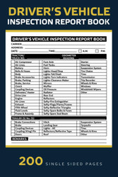 Daily Truck Driver's Log and Pre Trip Inspection Report Book