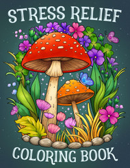 Stress Relief: Adult Coloring Book with Animals Landscape Flowers