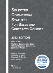 Selected Commercial Statutes for Sales and Contracts Courses 2023